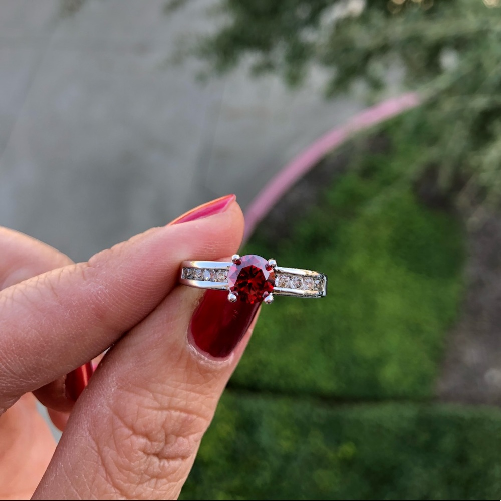 Sterling Silver coated with cubic zirconia